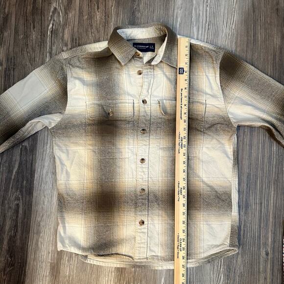 Abercrombie & Fitch 90’s Oversized Flannel Plaid Button Down Shirt Men’s Small - Picture 5 of 10